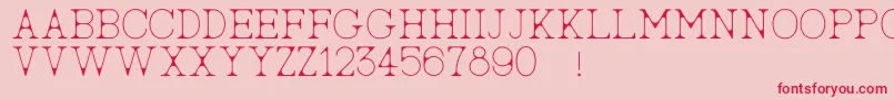 AcBigserifTwo Font – Red Fonts on Pink Background