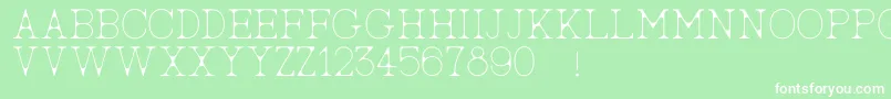 AcBigserifTwo Font – White Fonts on Green Background