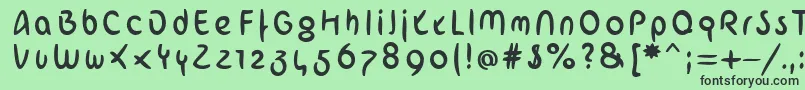 フォントArabstrokeLtHeavy – 緑の背景に黒い文字