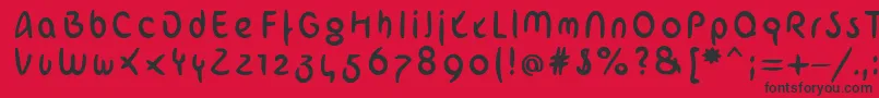 ArabstrokeLtHeavy Font – Black Fonts on Red Background