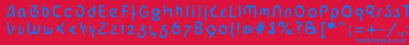 ArabstrokeLtHeavy Font – Blue Fonts on Red Background