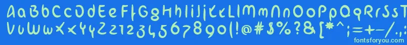 ArabstrokeLtHeavy Font – Green Fonts on Blue Background