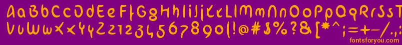 ArabstrokeLtHeavy Font – Orange Fonts on Purple Background