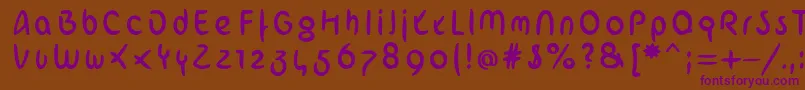 ArabstrokeLtHeavy Font – Purple Fonts on Brown Background