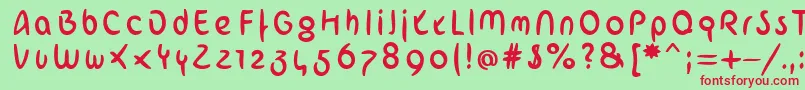 ArabstrokeLtHeavy Font – Red Fonts on Green Background