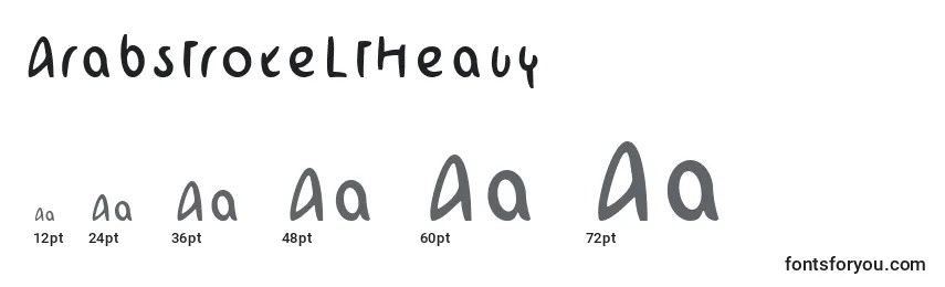 Размеры шрифта ArabstrokeLtHeavy