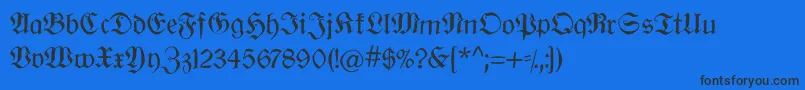 Oldberlin Font – Black Fonts on Blue Background