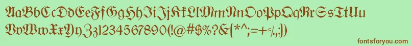 Oldberlin Font – Brown Fonts on Green Background