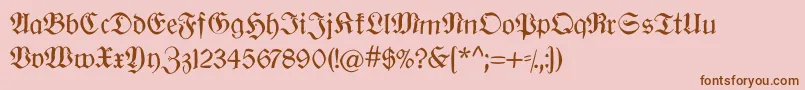 Oldberlin Font – Brown Fonts on Pink Background