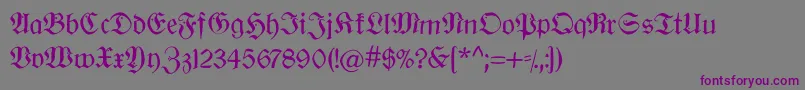 Oldberlin Font – Purple Fonts on Gray Background
