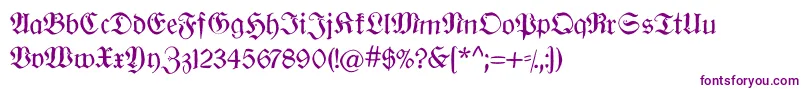 Oldberlin Font – Purple Fonts on White Background