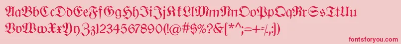Oldberlin Font – Red Fonts on Pink Background