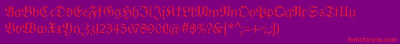 Oldberlin Font – Red Fonts on Purple Background