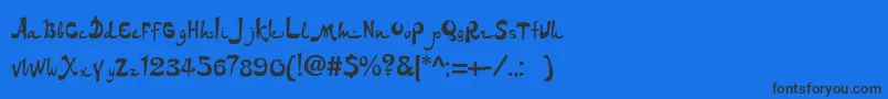 Dsarabicc Font – Black Fonts on Blue Background
