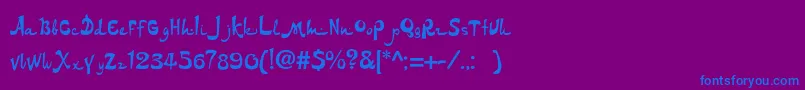 Шрифт Dsarabicc – синие шрифты на фиолетовом фоне