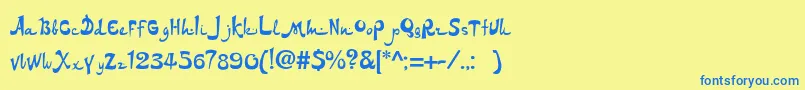 More about Dsarabicc Font Dsarabicc Font – Blue Fonts on Yellow Background