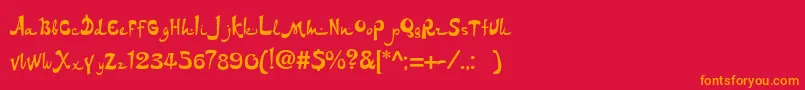 Dsarabicc Font – Orange Fonts on Red Background