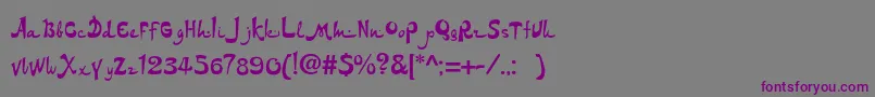 Dsarabicc Font – Purple Fonts on Gray Background