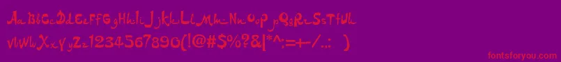 Dsarabicc Font – Red Fonts on Purple Background