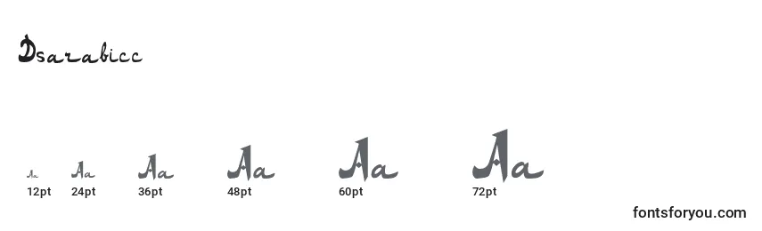Dsarabicc Font Sizes