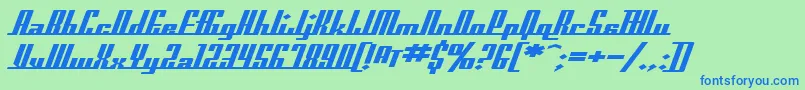 SfAmericanaDreamsExtendedBold Font – Blue Fonts on Green Background