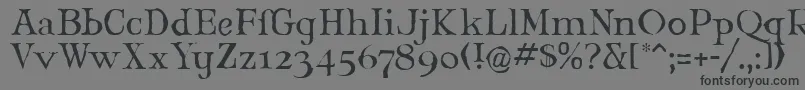 フォントMaryJaneLarabie – 黒い文字の灰色の背景