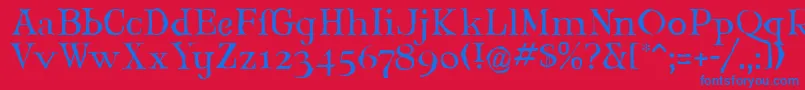 MaryJaneLarabie Font – Blue Fonts on Red Background