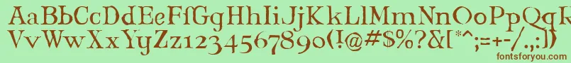 MaryJaneLarabie Font – Brown Fonts on Green Background