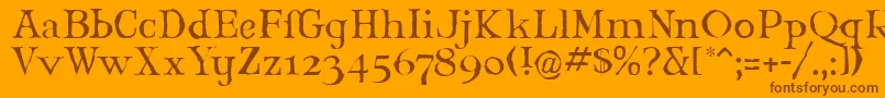 MaryJaneLarabie Font – Brown Fonts on Orange Background