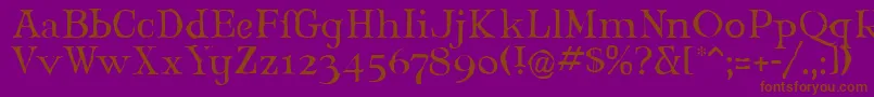 MaryJaneLarabie Font – Brown Fonts on Purple Background