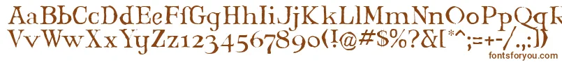 Шрифт MaryJaneLarabie – коричневые шрифты на белом фоне