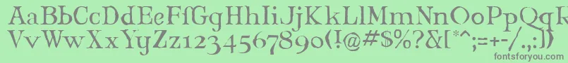 MaryJaneLarabie Font – Gray Fonts on Green Background