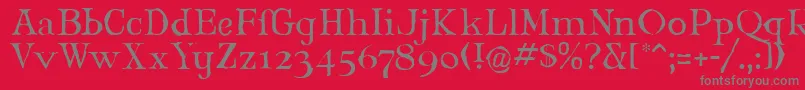 MaryJaneLarabie Font – Gray Fonts on Red Background