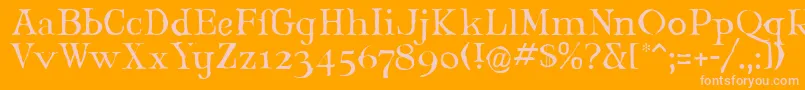 MaryJaneLarabie Font – Pink Fonts on Orange Background