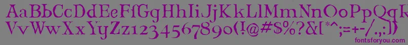 MaryJaneLarabie-Schriftart – Violette Schriften auf grauem Hintergrund