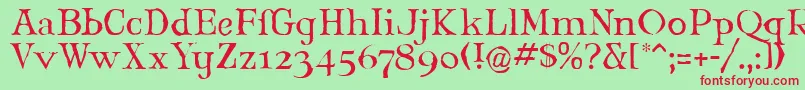 MaryJaneLarabie Font – Red Fonts on Green Background