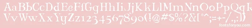 Więcej informacji o czcionce MaryJaneLarabie Czcionka MaryJaneLarabie – białe czcionki na różowym tle