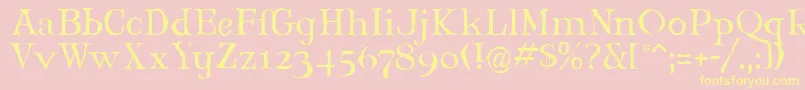MaryJaneLarabie Font – Yellow Fonts on Pink Background