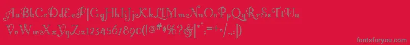 Little Lord Fontleroy Nf Font – Gray Fonts on Red Background