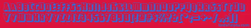 Great Lakes Shadow Nf Font – Blue Fonts on Red Background