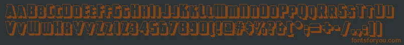 Great Lakes Shadow Nf Font – Brown Fonts on Black Background