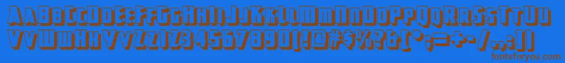 Great Lakes Shadow Nf Font – Brown Fonts on Blue Background