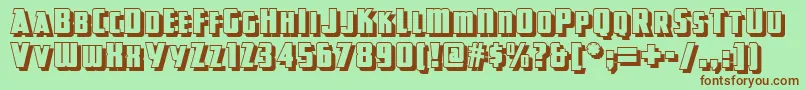 Great Lakes Shadow Nf Font – Brown Fonts on Green Background