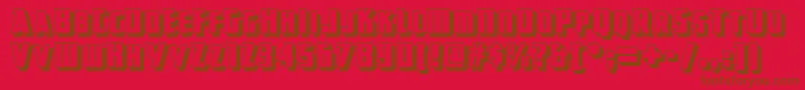 Great Lakes Shadow Nf Font – Brown Fonts on Red Background