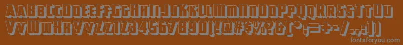 Great Lakes Shadow Nf Font – Gray Fonts on Brown Background