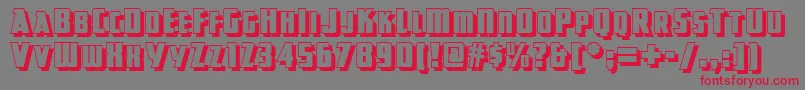 Great Lakes Shadow Nf Font – Red Fonts on Gray Background