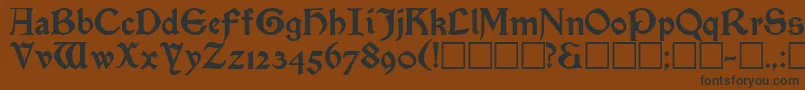 SatanickRegular Font – Black Fonts on Brown Background
