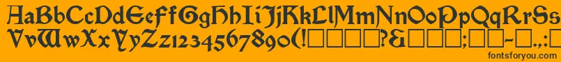 SatanickRegular Font – Black Fonts on Orange Background