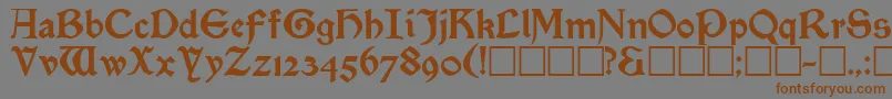 SatanickRegular-Schriftart – Braune Schriften auf grauem Hintergrund
