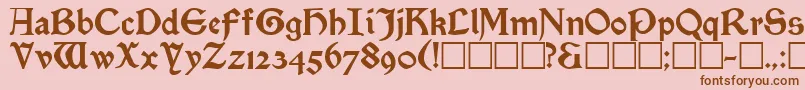 SatanickRegular Font – Brown Fonts on Pink Background